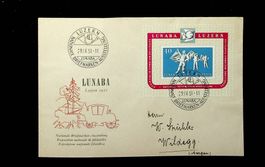 SUISSE FDC BLOC LUNABA 1951. SBK 250.00 /T332
