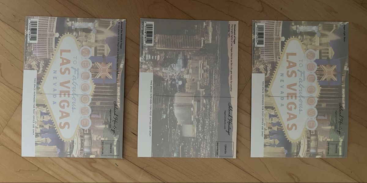 Cartoline postali: 3x Las Vegas Postkarten mit Glitzer – Nuovo (secondo la descrizione) da Sursee venduto da abcdxyz 4