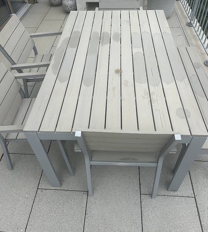 Ikea Set di tavolo e panche: Ikea Gartenmöbelset grau – Usato da Birmensdorf ZH venduto da ani_8lcd 1