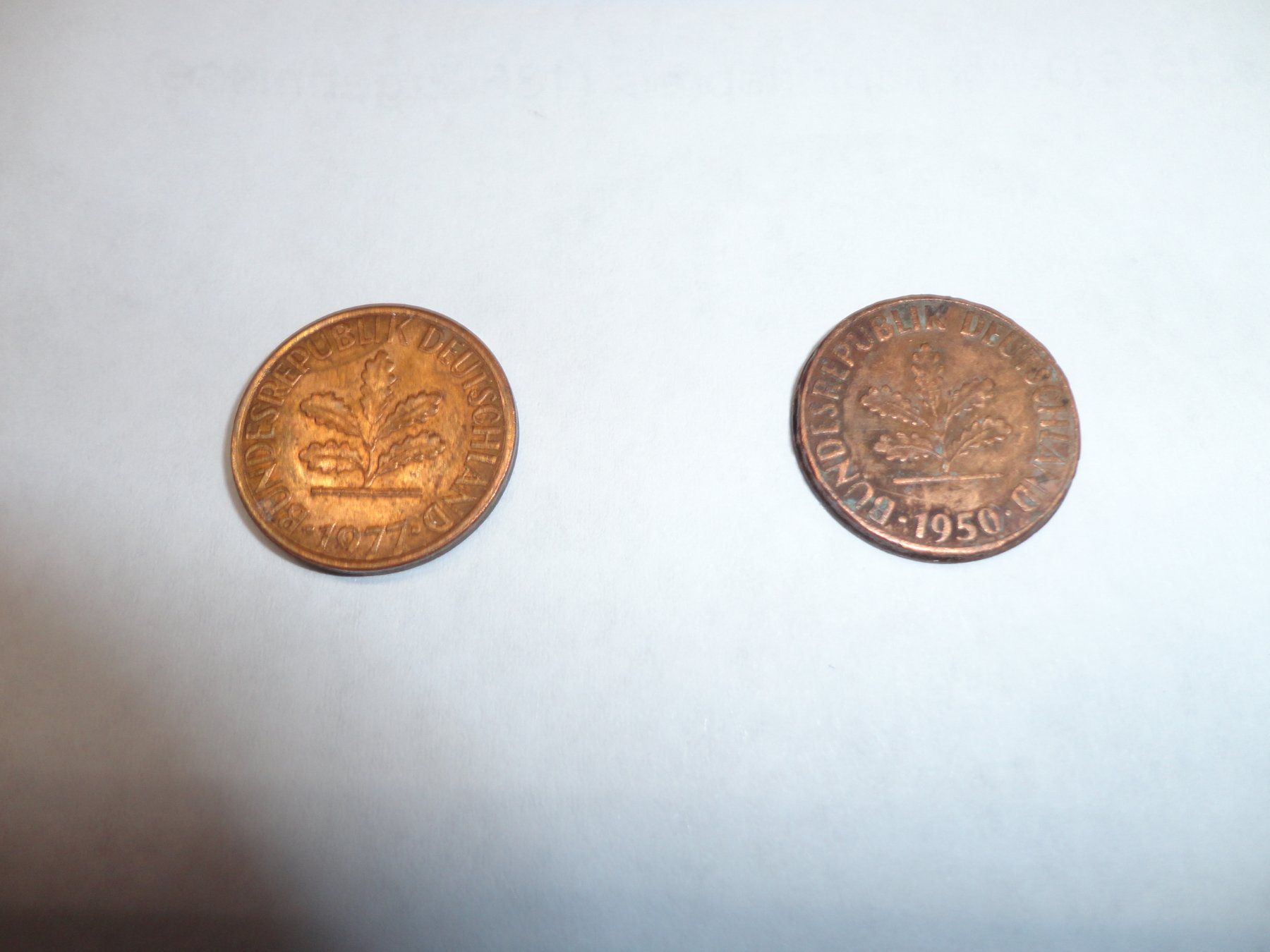 Alle Münzen: 1 Pfennig BRD (Total 2 Stück) – Gebraucht aus Villmergen von Venusmond