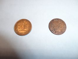 1 Pfennig BRD (Total 2 Stück)