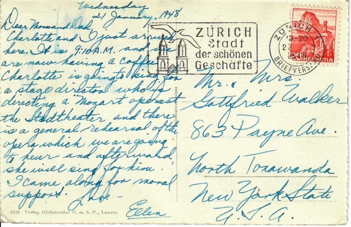 Cartoline postali: Luzern Bahnhofplatz 1948 – Usato da Hochdorf venduto da Ziegel-16 1
