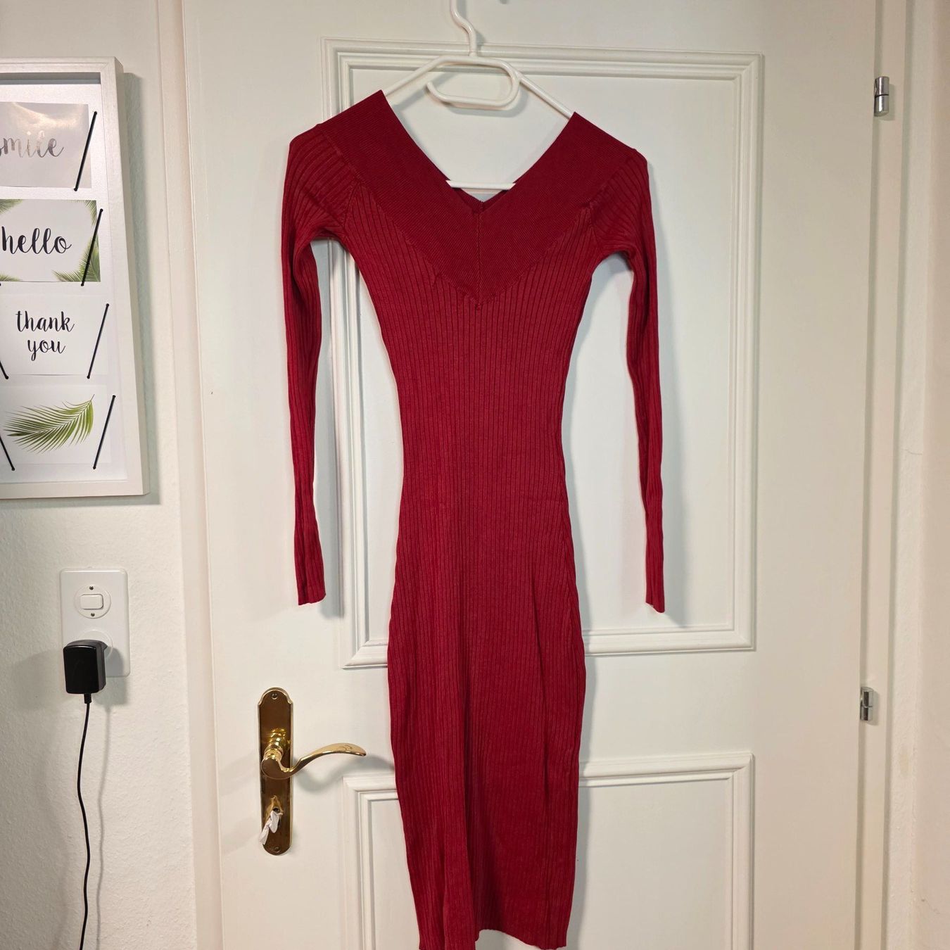 Vestiti: Rotes geripptes Kleid – elastisch und bequem – Usato da Wald ZH venduto da CapLux 4