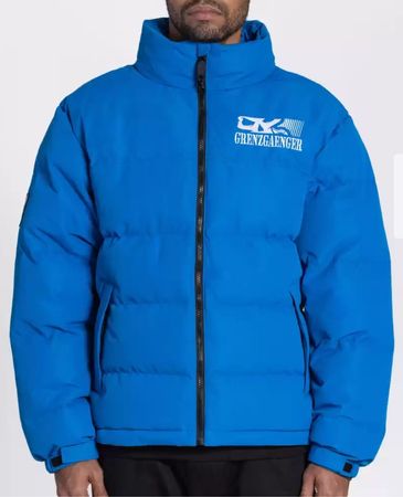 Neue GRENZGAENGER Pufferjacke Winterjacke Gr. XL blau