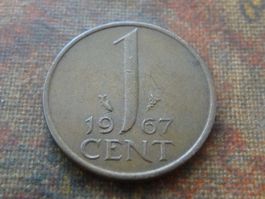 PAYS-BAS  Nederland  1  Cent  1967
