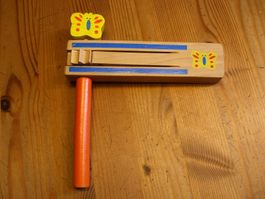 bunte Kinder Holzrätsche,Holzratsche f.d.Fasnacht, Silvester