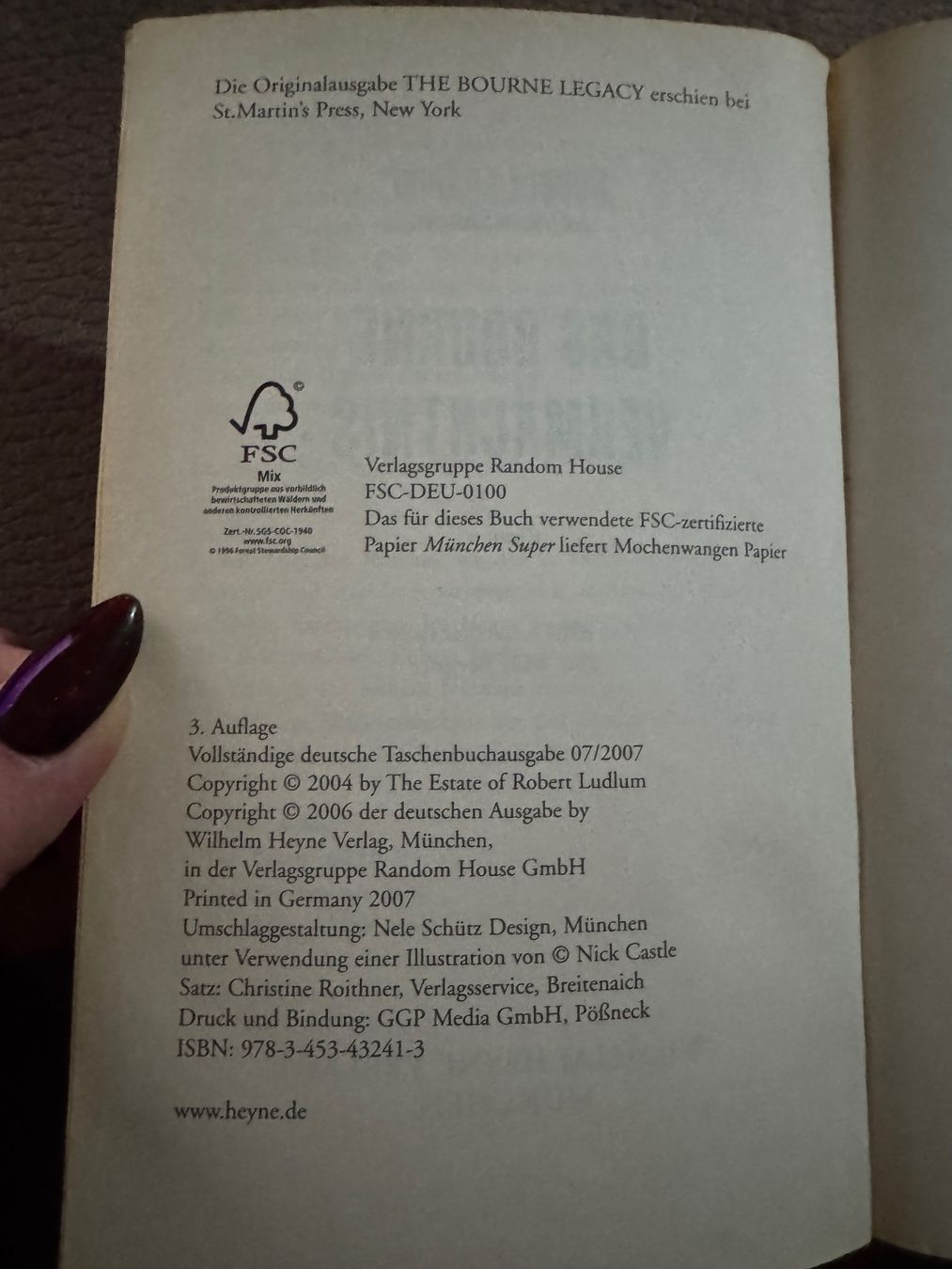 Libri: Robert Ludlum - Das Bourne Vermächtnis – Usato da Dietikon venduto da MuNathy 2