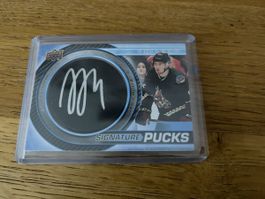 Janis Moser NHL Puck Card signiert EHC Biel