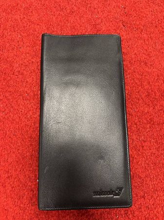 Schwarze Swissair Leder Brieftasche