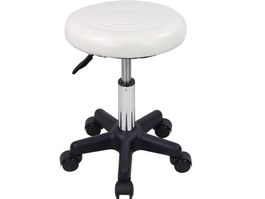Hocker mit Rädern, Rollhocker höhenverstellbar, Hocker rund