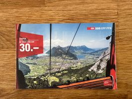 🎟️ SBB Halbtax Gutschein CHF 30.– Rabatt Neukunden Jugend