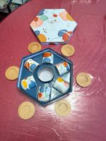 Esspressotasse im 6 er set mit Holzunterteller