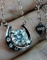 Collier argent avec diamant de moissanite de 0,5 ct certifié