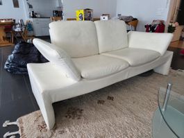Chices Ledersofa Weiss, sehr bequem!