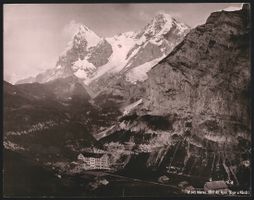 Fotografie Ansicht Mürren, Hotel des Al