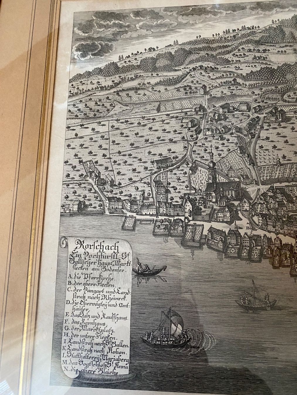 Incisioni: Original Stich Rorschach 1794 – Usato da Münchwilen TG venduto da Mercurius63 1