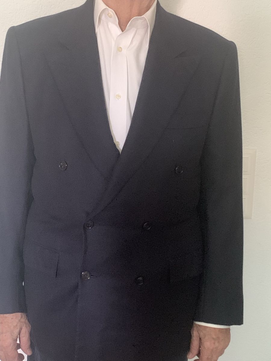 Kiton Jacken: Giacca Kiton blu doppiopetto cachemire – Gebraucht aus Lugano von Edera49