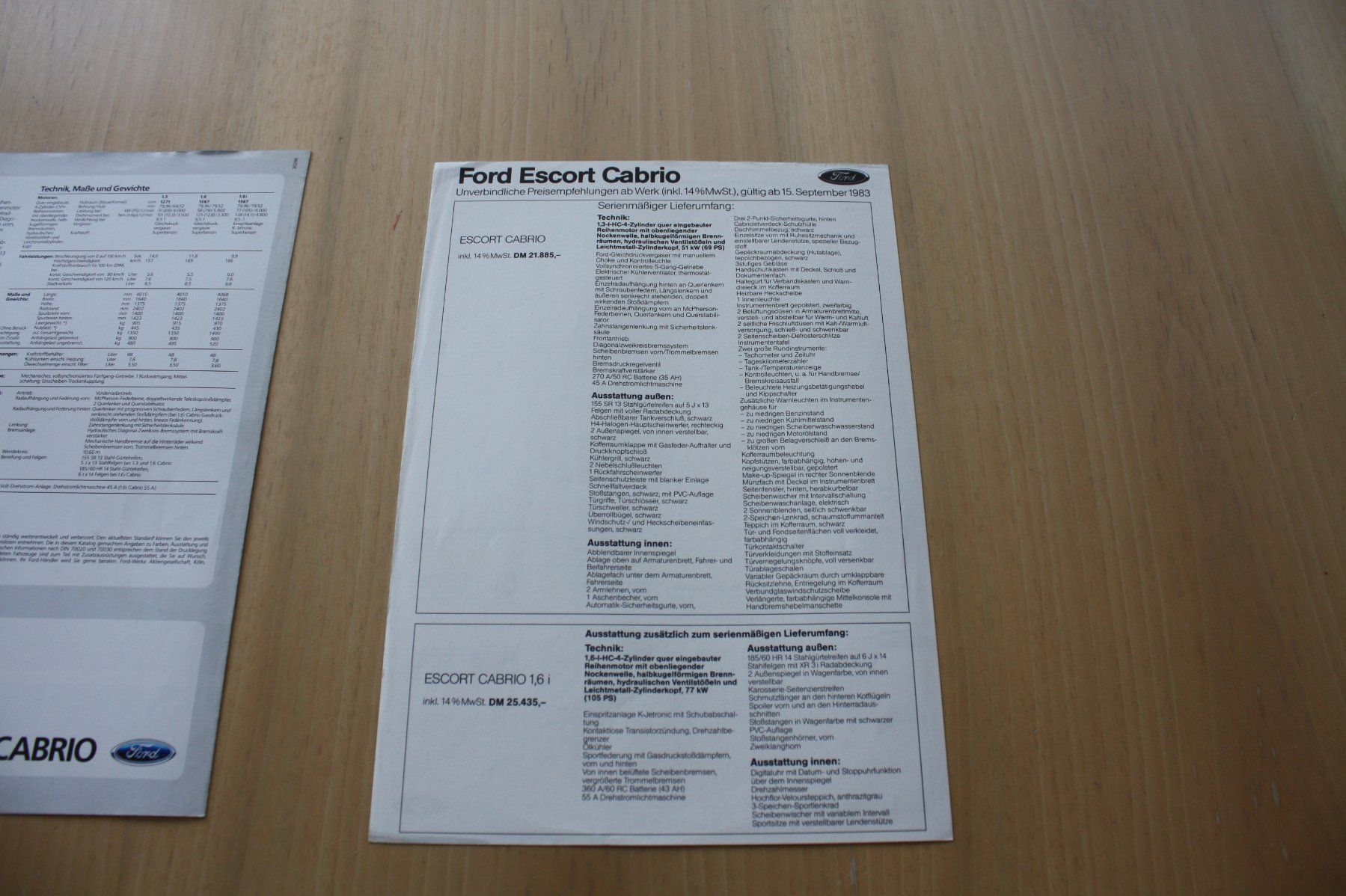 Ford Documenti: Ford Escort Cabrio Prospekt 9/1993 – Usato da Wikon venduto da erwin400 3
