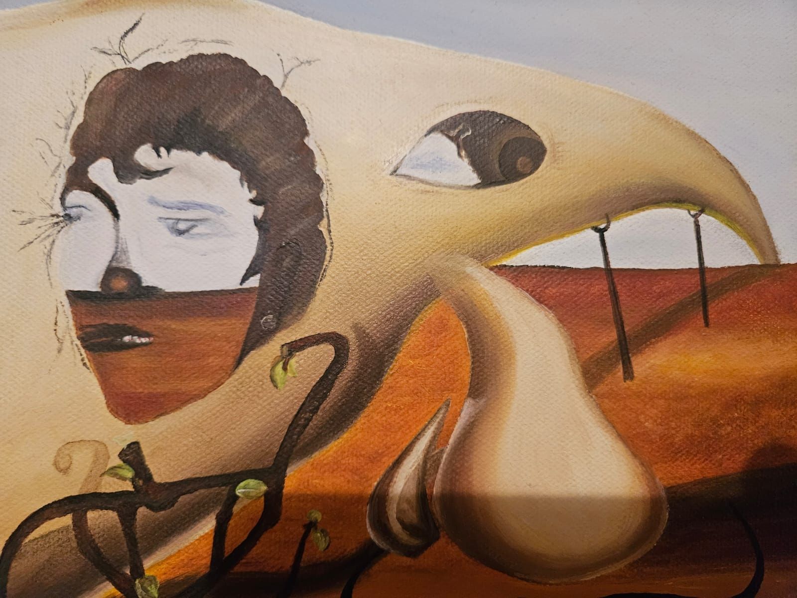 Poster & Bilder: selbstgemaltes gerahmtes Dali-Oel-Bild – Gebraucht aus Unterkulm von Beljasch 1