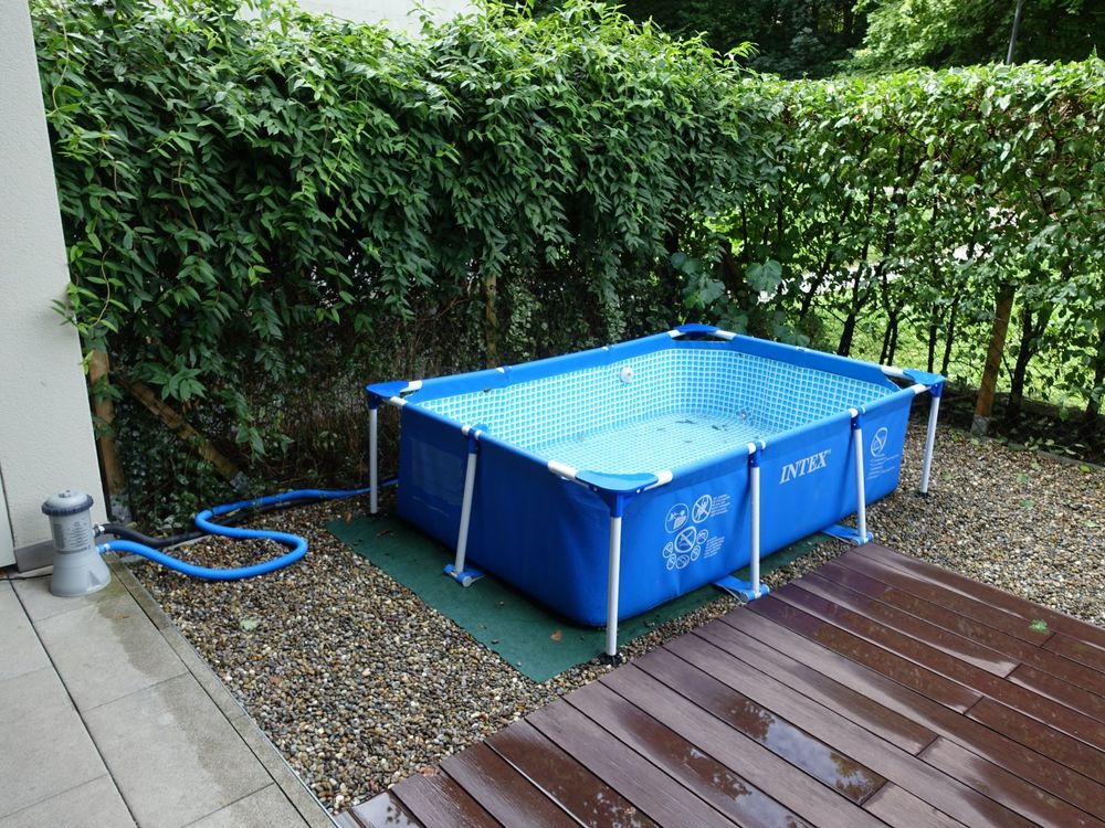 3in1 Set Gartenpool 260 X 160 X 65cm Pool Mit Filterpumpe INTEX
