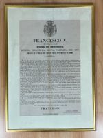 Kundmachung antik 1846 Gesetz Italien