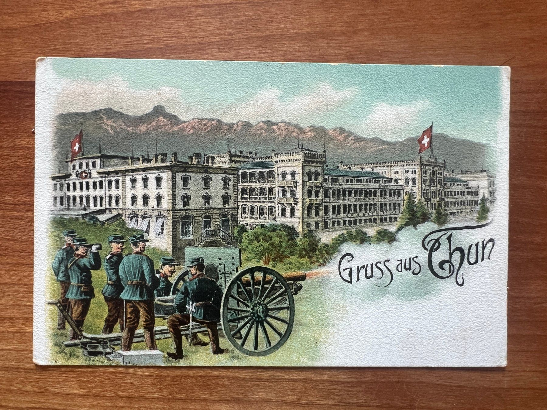 Cartoline postali: AK  1908 Thun Litho Militär  (G3033) – Usato da Hinwil venduto da Sidi4
