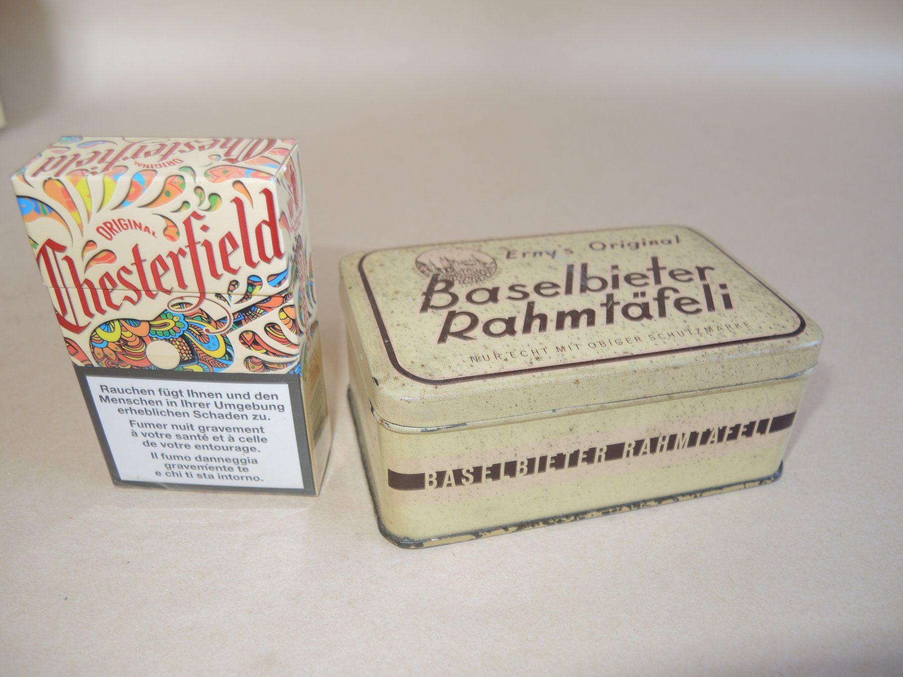 Dosen: Blechdose Blechbüchse Baselbieter Rahmtäfeli Erny's  Vintage – Gebraucht aus Rorschach von maeck8 2