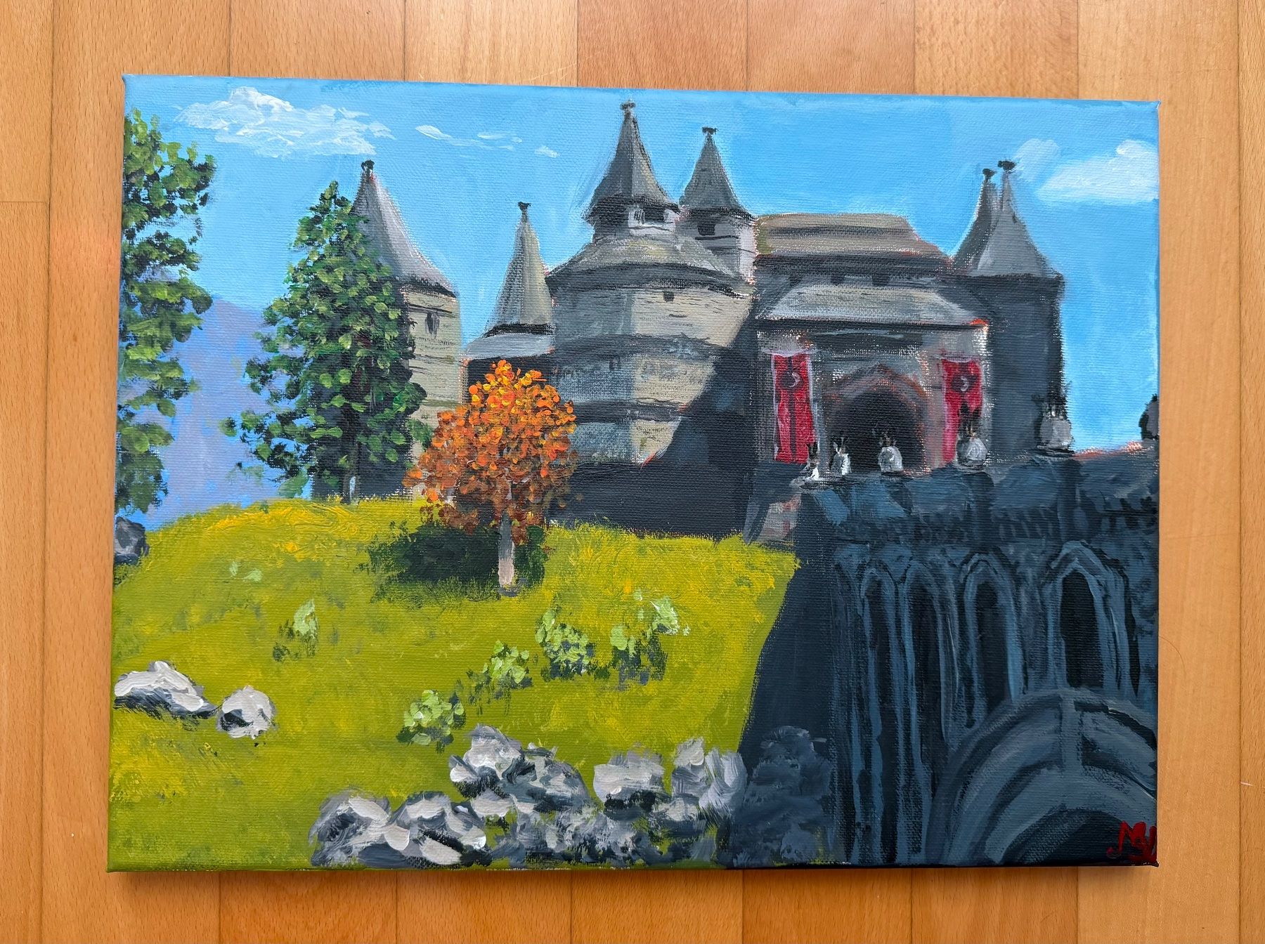 Dipinti: Gemälde "Burg im Herbst" - 30x40cm – Nuovo e nell'imballaggio originale da Pfäffikon SZ venduto da Andrei_Moro_Kunst 1