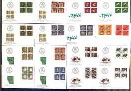 1983-86 FDC Pro Patria im Viererblock Sätze