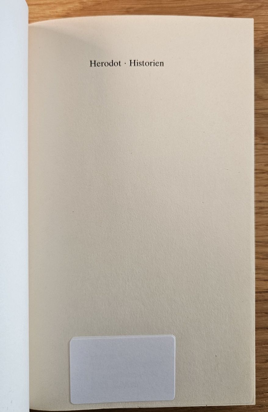 Libri: Herodot: Historien 1. Buch – Usato da Schaffhausen venduto da asyouwestley 4