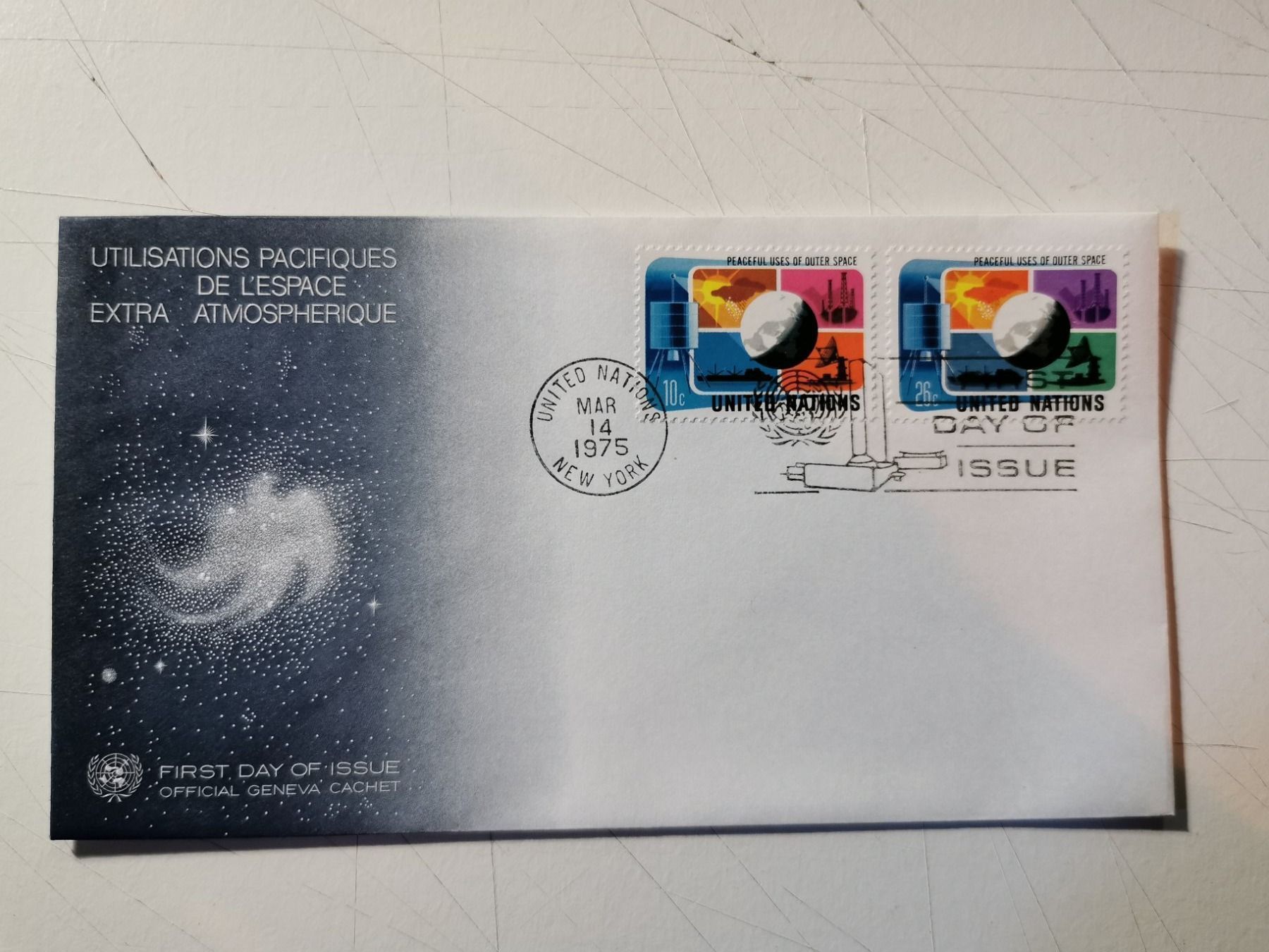 Alle Briefmarken: FDC Nations Unies 14.mar.1975 – Gebraucht aus Pailly von jme99