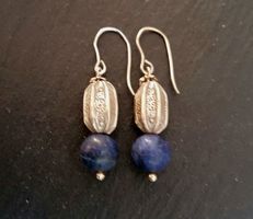 Boucles d'oreilles en argent 925 et Sodalite