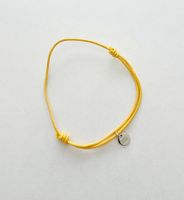 Safran Kordelarmband - Verstellbar mit Silber 925 Anhänger