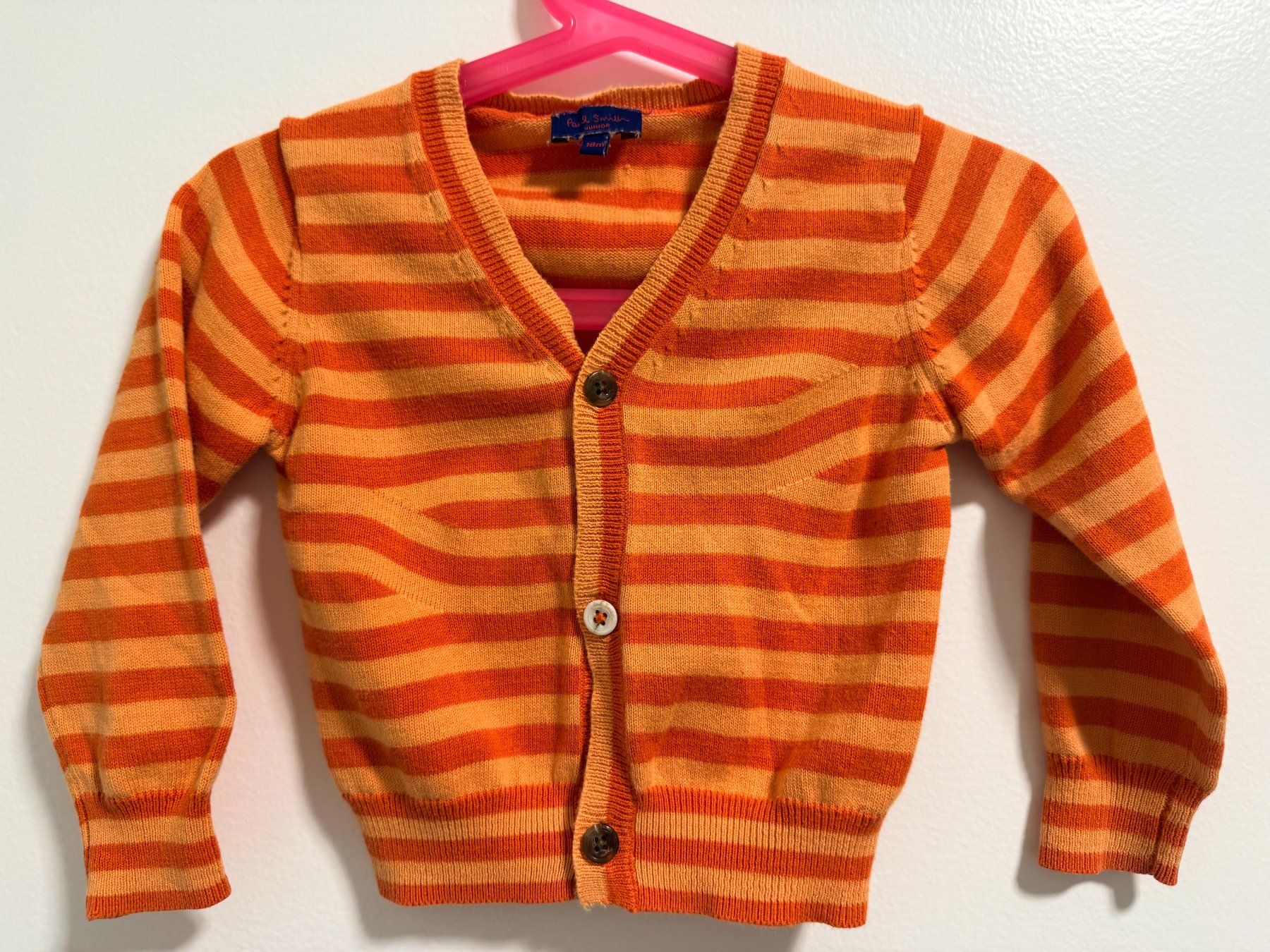 Maglioni & Felpe: Paul Smith Junior Gilet Rayé Orange 18M – Usato da Attalens venduto da LabelsPrives