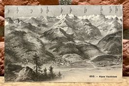 1910 - Relief Ansicht - Alpes Vaudoises - Waadtländer Alpen