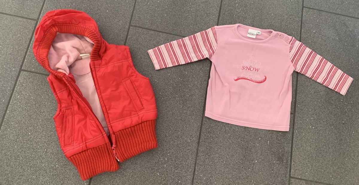 Lotti & Set di vestiti: Herziges Gilet mit Langarm Shirt Gr. 92 – Usato da Hünenberg See venduto da spartakus02 2