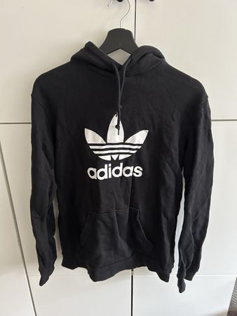Schwarzer Adidas Hoodie mit Logo, Grösse M - Top Zustand!