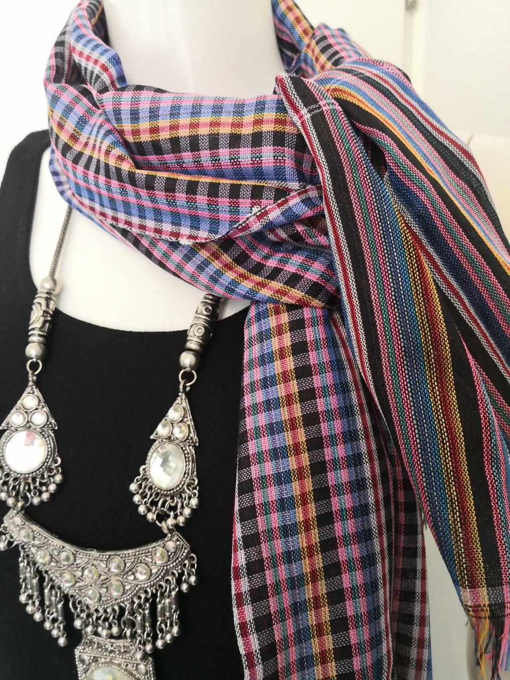 Foulards, Tücher & Schals: 🤩VICHY SCHAL MULTIFARBIG NEU – Neu (gemäss Beschreibung) aus Olten von Naja-Twins-Twins 4