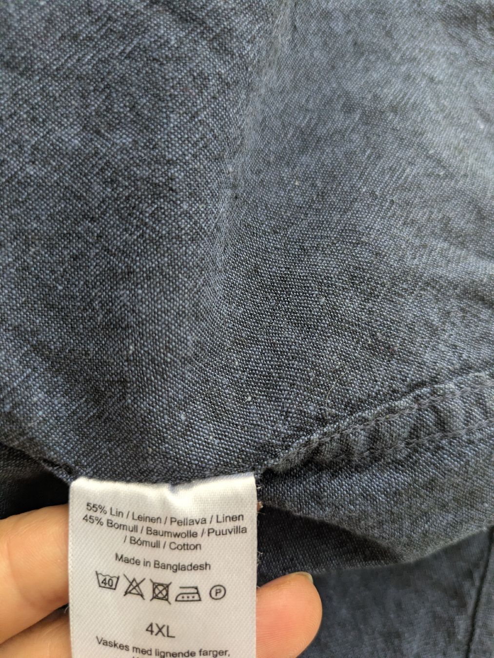 Camicie: Leinenhemd Dressmann Dunkelblau Gr.4XL  – Usato da Rorschach venduto da joh_v2y2 3