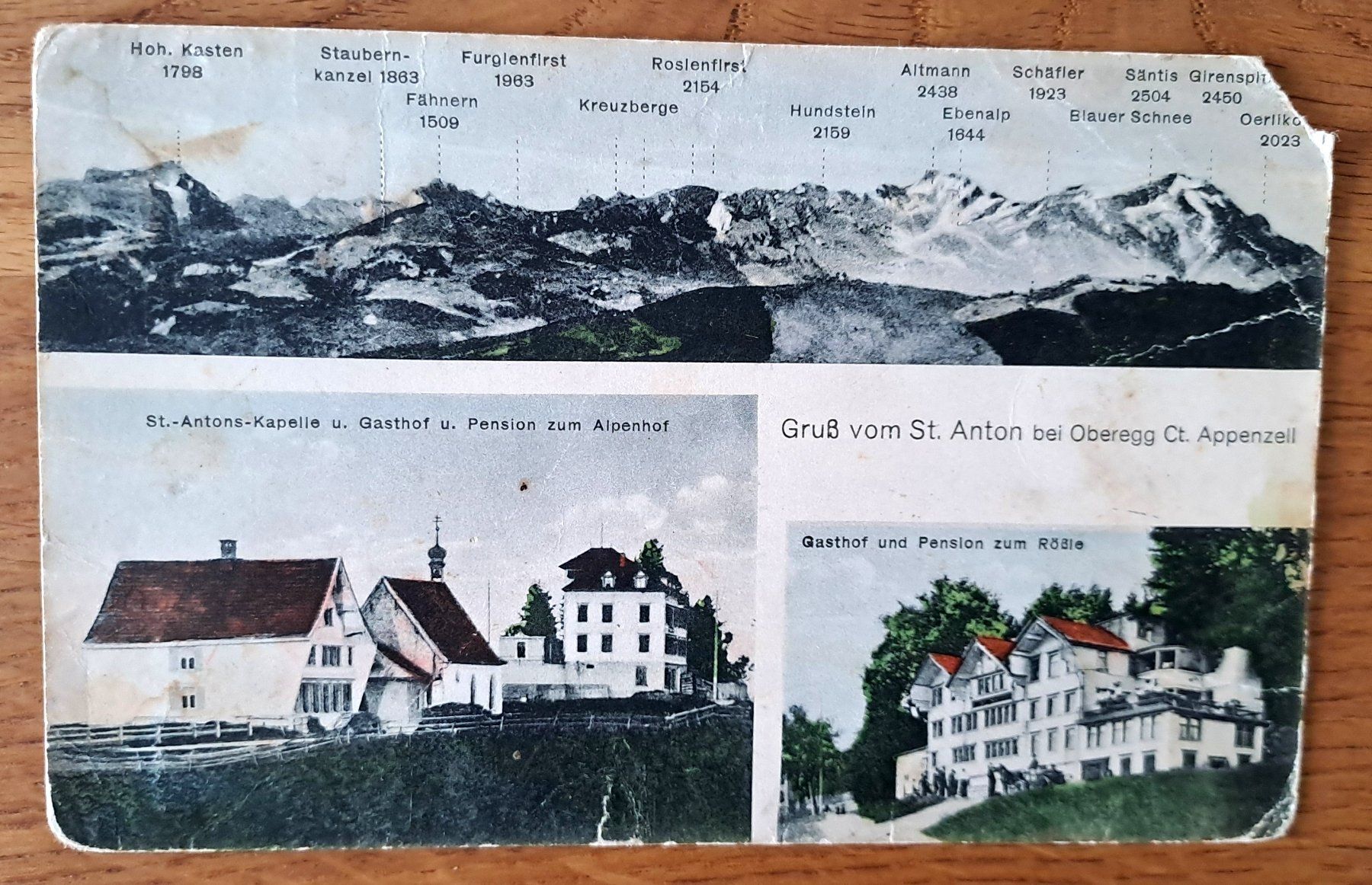 Cartoline postali: Ansichtskarte St. Anton Oberegg 1917 – Usato da Speicherschwendi venduto da allowed-crime