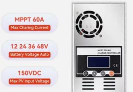 echter 60A MPPT Laderegler 12V-48V Charger Solar WoMo Mobil