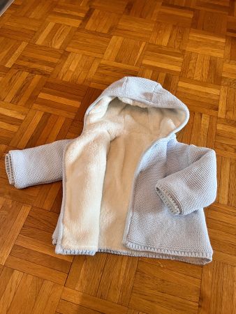 Faux shearing lined cardigan