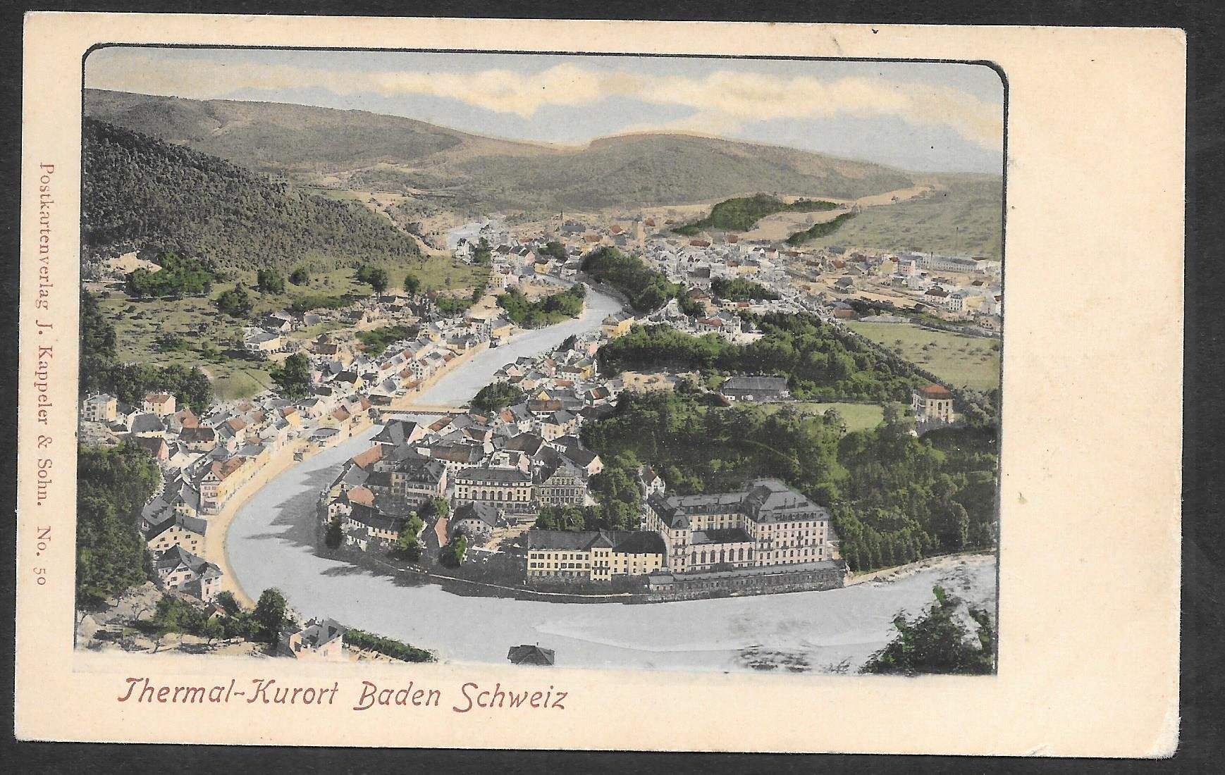 Cartes postales: Baden colorierte Teilansicht – D'occasion à Olten par clotaldi