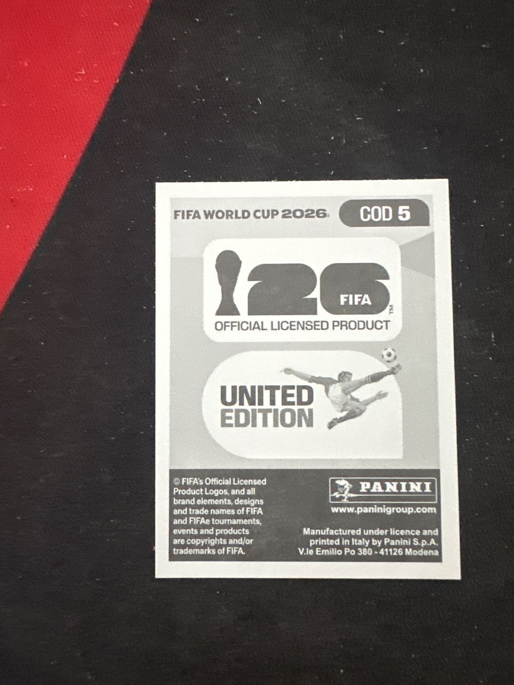 Panini Carte collezionabili: Panini FIFA WM 2026 Sticker - COD 5 – Usato da Sulz AG venduto da DealWerk 1