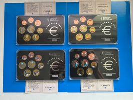 4 x EURO Münzsätze Sonderprägung mit Echtheits-Zertifikat