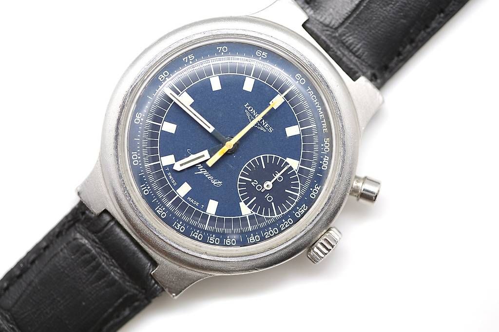 Longines Orologi: Longines Conquest Chronograph 1972 München Olympiade – Usato da Reinach BL venduto da Han-Numismatik 1