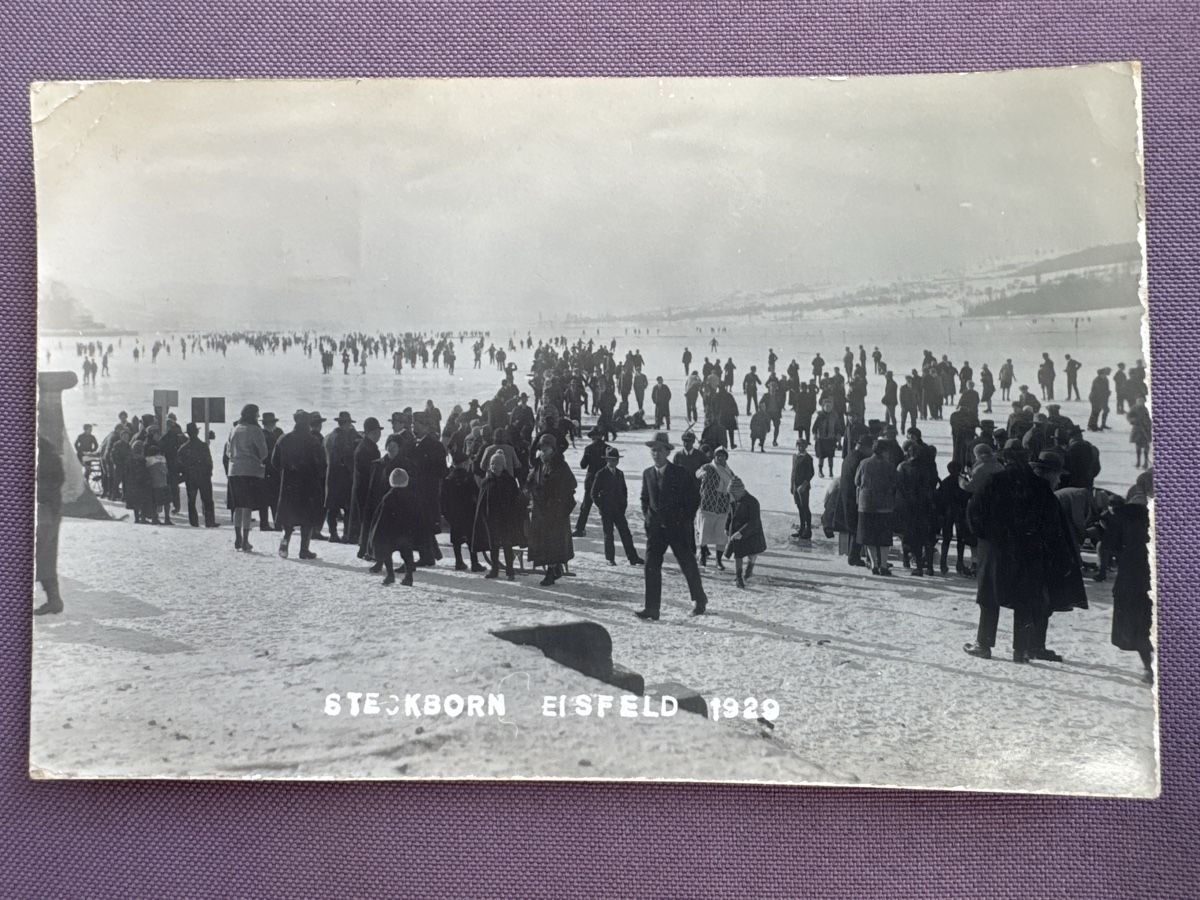 Cartoline postali: Ansichtskarte Steckborn Eisfeld 1929  – Usato da Stadel venduto da akira013
