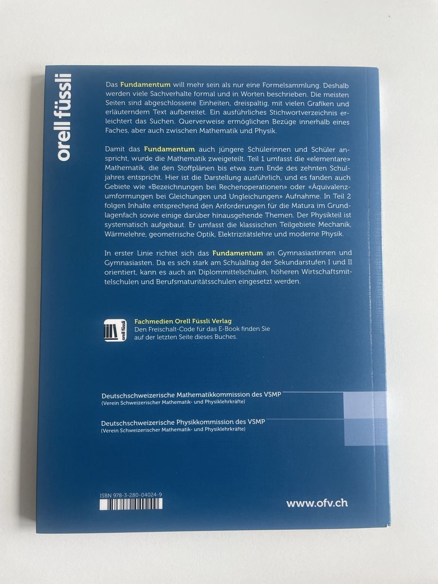 Bücher: Fundamentum Mathematik & Physik – Neu (gemäss Beschreibung) aus Therwil von YA-8 1