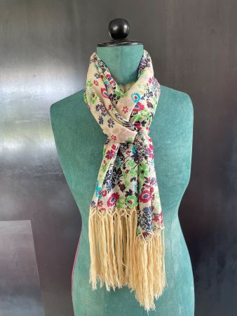 Federleichter grosser Seiden Schal * Foulard en soie NEU