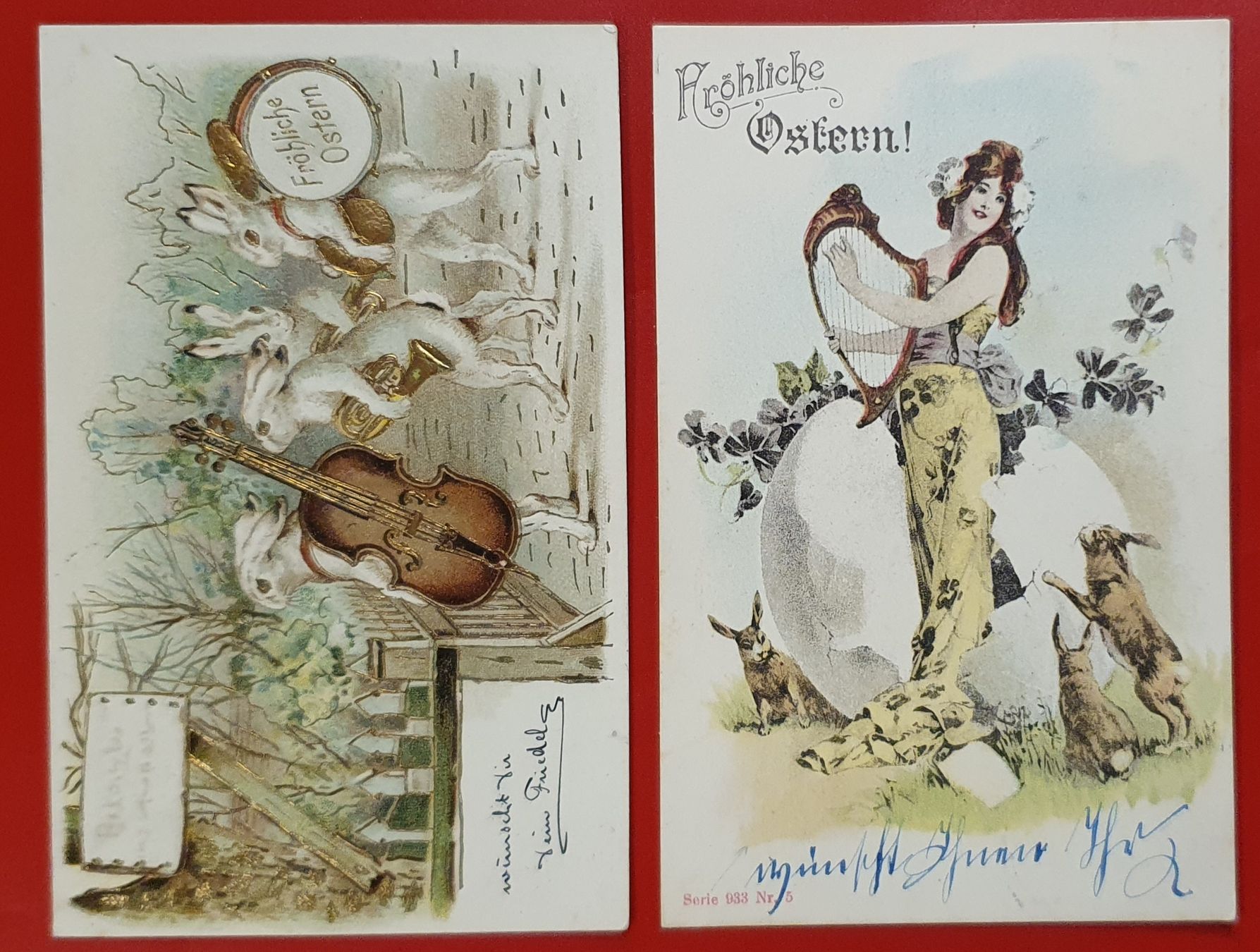 Ansichtskarten: 2er Set Osterkarten 1902 – Gebraucht aus Kreuzlingen von Rschweiz1